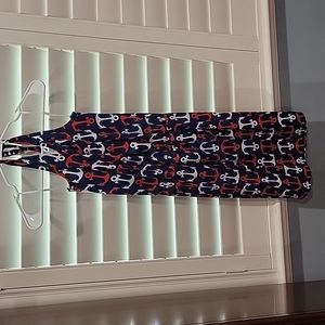 Macbeth Collection by Margaret Joseph, size L,NWT, halter dress, nautical anchor